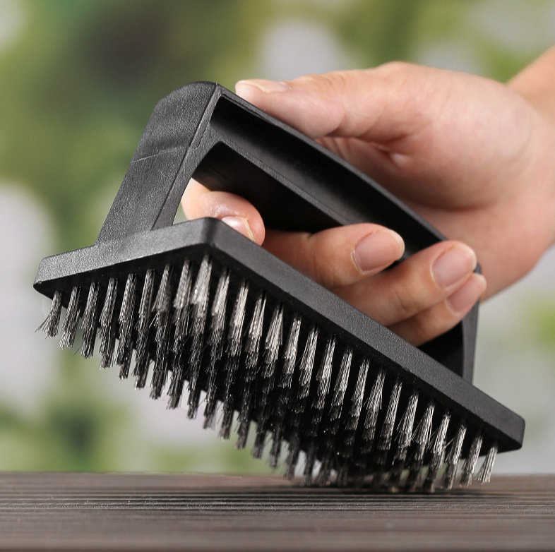 Εξωτερική επίπεδη βούρτσα μπάρμπεκιου με λαβή για σχάρες