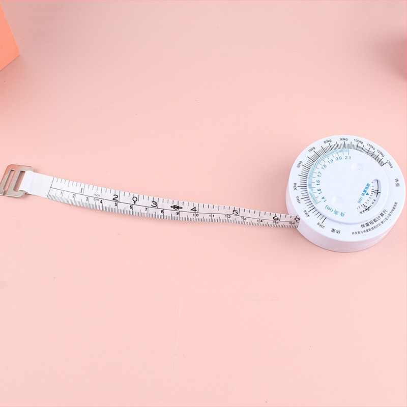 Kruhový meter BMI na meranie zdravia a postavy, multifunkčné automaticky zasúvateľné pravítko
