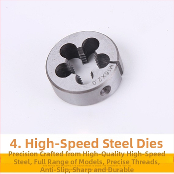 Set de 110 piese metrice taps and dies, oțel-carbon, M3–M12