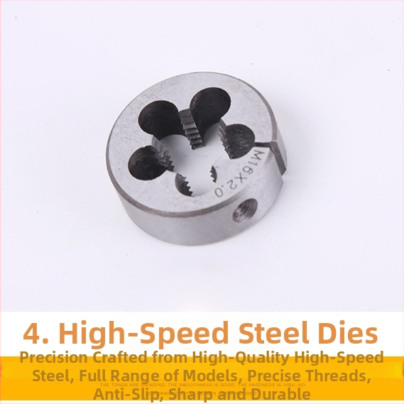 Set de 110 piese metrice taps and dies, oțel-carbon, M3–M12