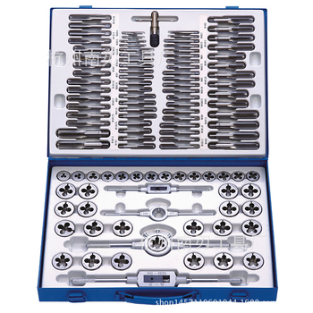 Set de 110 piese Tap and Die în cutie din plastic, unelte manuale de filetare, duritate înaltă M2–M18 — South blade