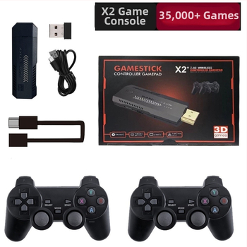 Herná konzola X2Plus Pandora pre domáce použitie, arkádová konzola s rozlíšením 4K, bezdrôtový režim pre dvoch hráčov, operačný systém Android, 64 GB