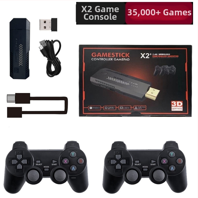 Herná konzola X2Plus Pandora pre domáce použitie, arkádová konzola s rozlíšením 4K, bezdrôtový režim pre dvoch hráčov, operačný systém Android, 64 GB