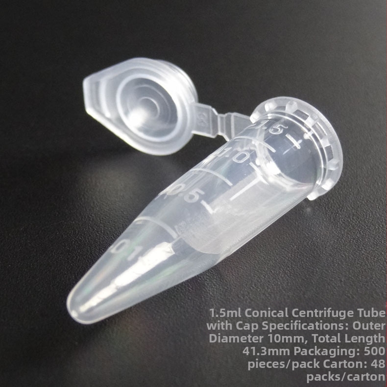 1,5 ml kužeľová centrifugačná skúmavka s uzáverom a dnom s odmerkami (EP skúmavka), 500 ks v balení