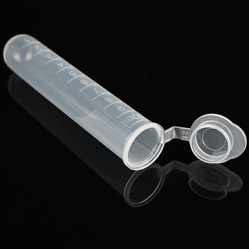 Tuburi de centrifugare transparente, de unică folosință, 10 ml, cu scară și capac, 200 bucăți pe pachet, 25 pachete pe cutie