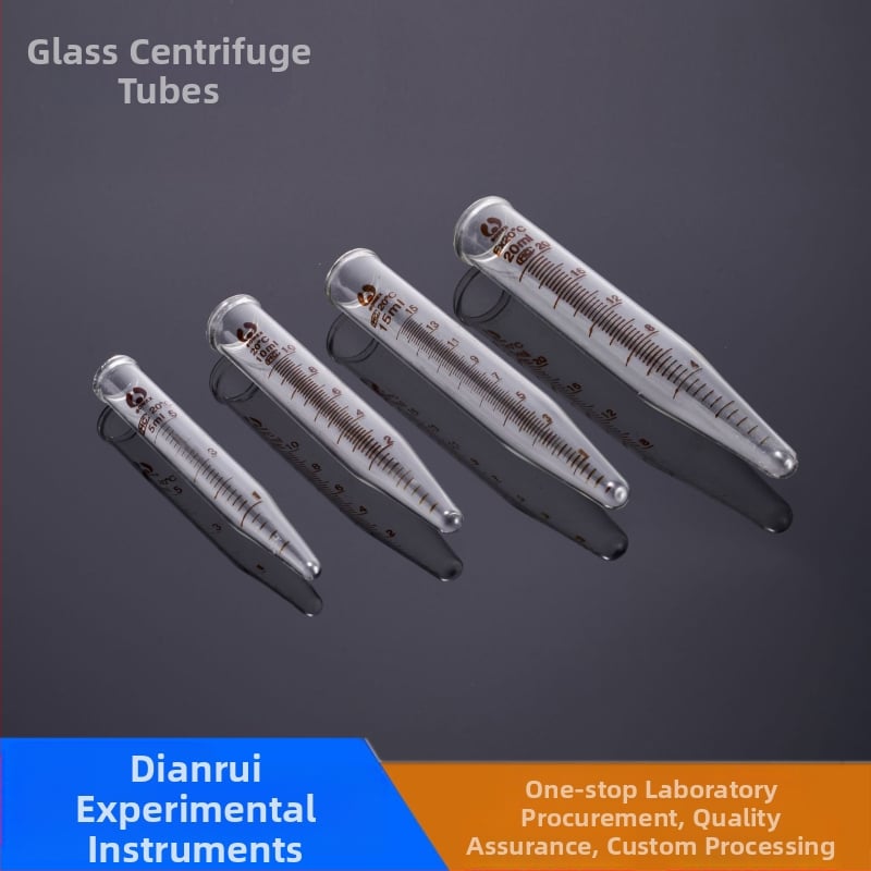Tub de centrifugă din sticlă, fund conic, gradat, 5/10/25/50 ml
