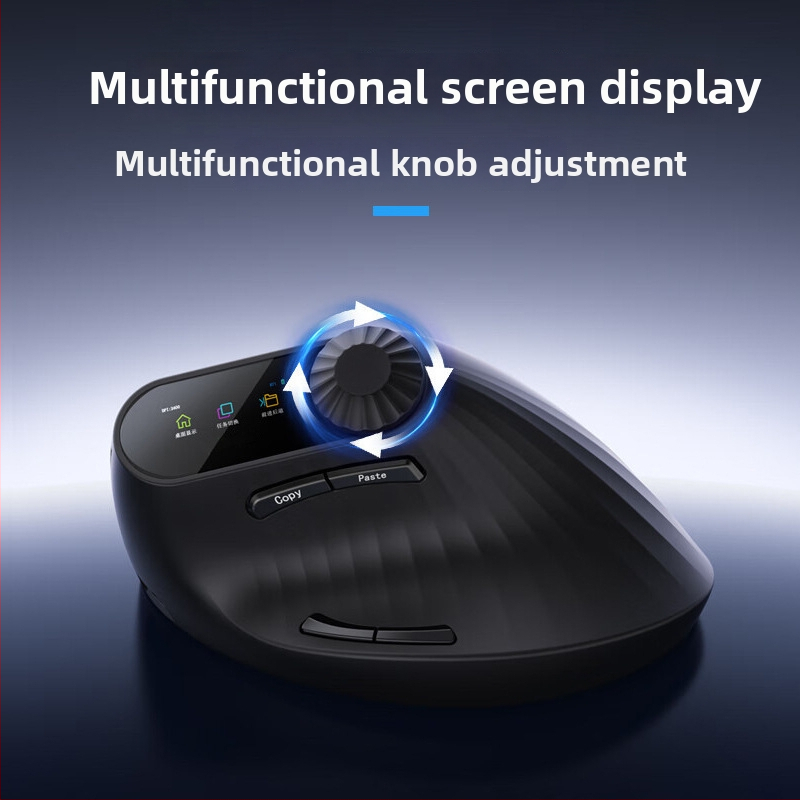 Bezdrôtová Bluetooth ergonomická vertikálna myš pre stredné až veľké ruky, nabíjateľná, duálny režim 2,4 GHz pre kanceláriu