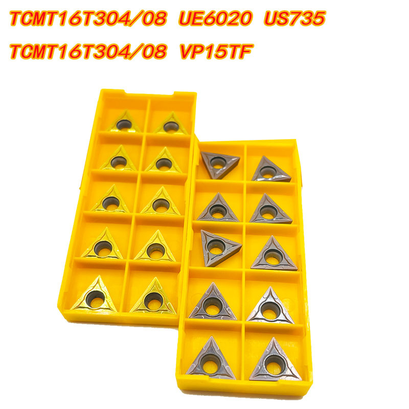 TCMT16T304 TCMT16T308 κοπτικά ένθετα για κατεργασία με τόρνο με επικάλυψη καρβιδίου UE6020 VP15TF