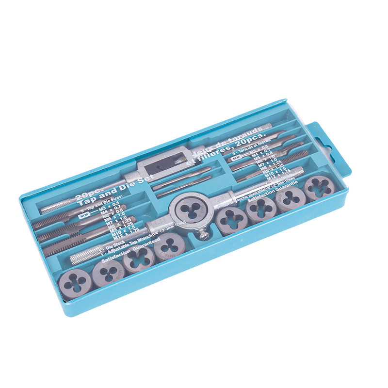 Set de filetare cu cheie manuală — oțel aliat, metrico, seturi de 12/20/40 piese