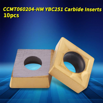 10 CCMT060204-HM YBC251 Καρβιδικά ένθετα για τόρνο CNC
