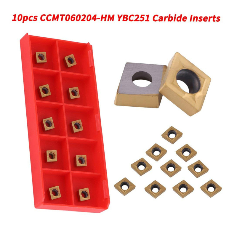 10 CCMT060204-HM YBC251 Καρβιδικά ένθετα για τόρνο CNC