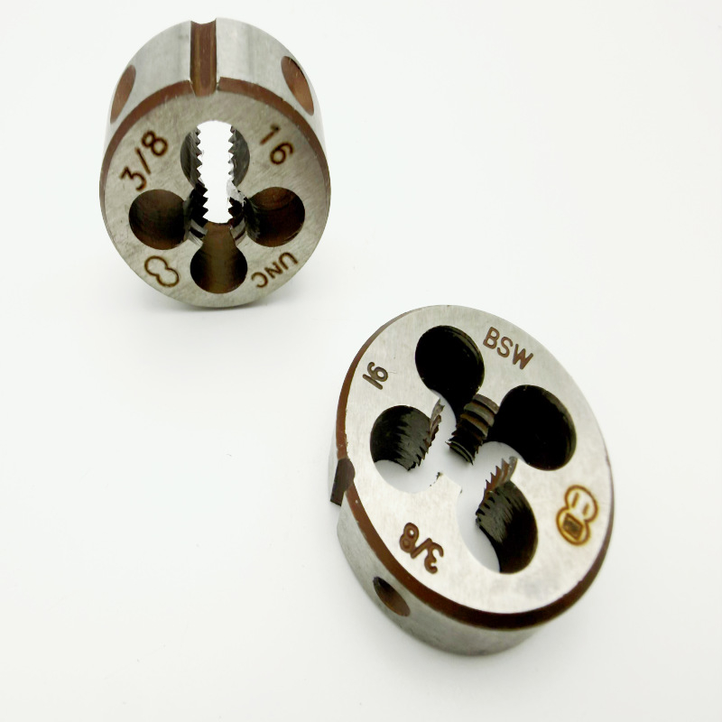 Two-Ring Brand British Standard Round Die Set (BSW) – dimensiuni 1/8, 3/16, 1/2, 5/8, 3/4, 1 inch