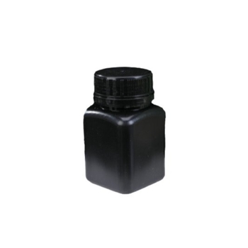 Recipient pătrat din plastic negru, 60 g, cu capac antifurt, pentru reactivi chimici, recipient de împărțire