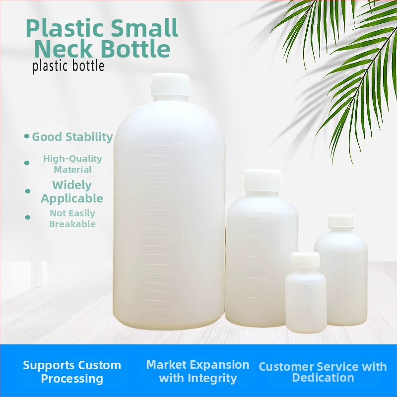 Plastové fľaše na činidlá s malým hrdlom, 100 – 500 ml, dávkovacie fľaše s úzkym hrdlom
