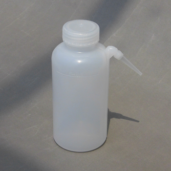 Sticlă de spălat pentru laborator din plastic, gură mică, duză curbată, pentru alcool și reactivi chimici