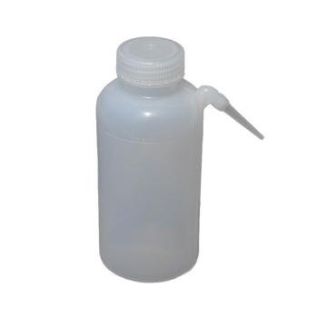 Sticlă de spălat pentru laborator din plastic, gură mică, duză curbată, pentru alcool și reactivi chimici