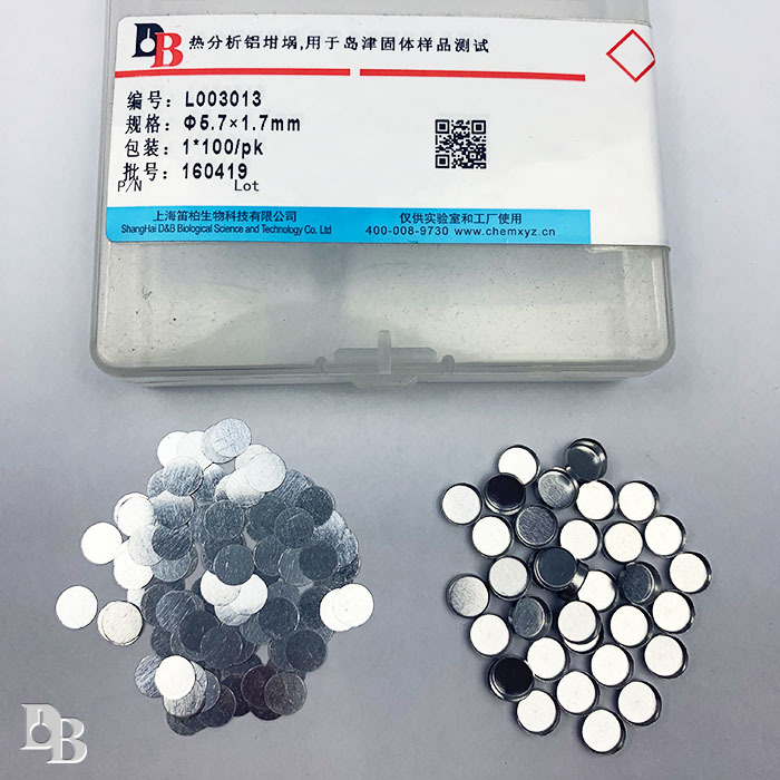 L003010 Alumínium tégely a termikus analízishoz Ø8×2,1 mm