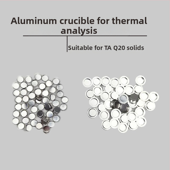 100 készlet alumínium tégelyek termos elemzéshez, Ø5×2.6 mm, differenciális hőelemzés, mintadarab-tál