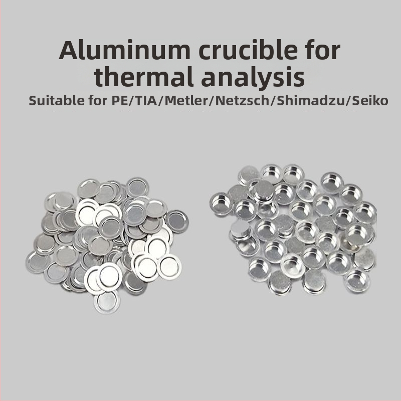 100 készlet alumínium tégelyek termos elemzéshez, Ø5×2.6 mm, differenciális hőelemzés, mintadarab-tál
