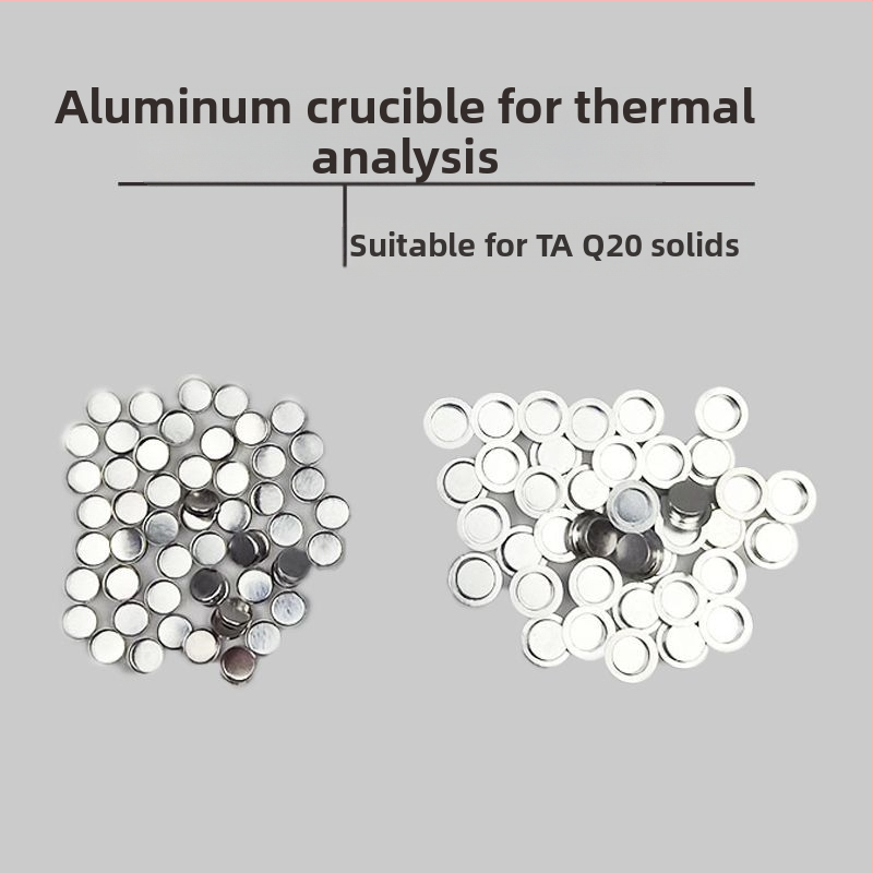 100 készlet alumínium tégelyek termos elemzéshez, Ø5×2.6 mm, differenciális hőelemzés, mintadarab-tál