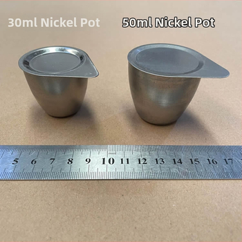 Laboratórny niklový téglik s viečkom, 30 ml a 50 ml