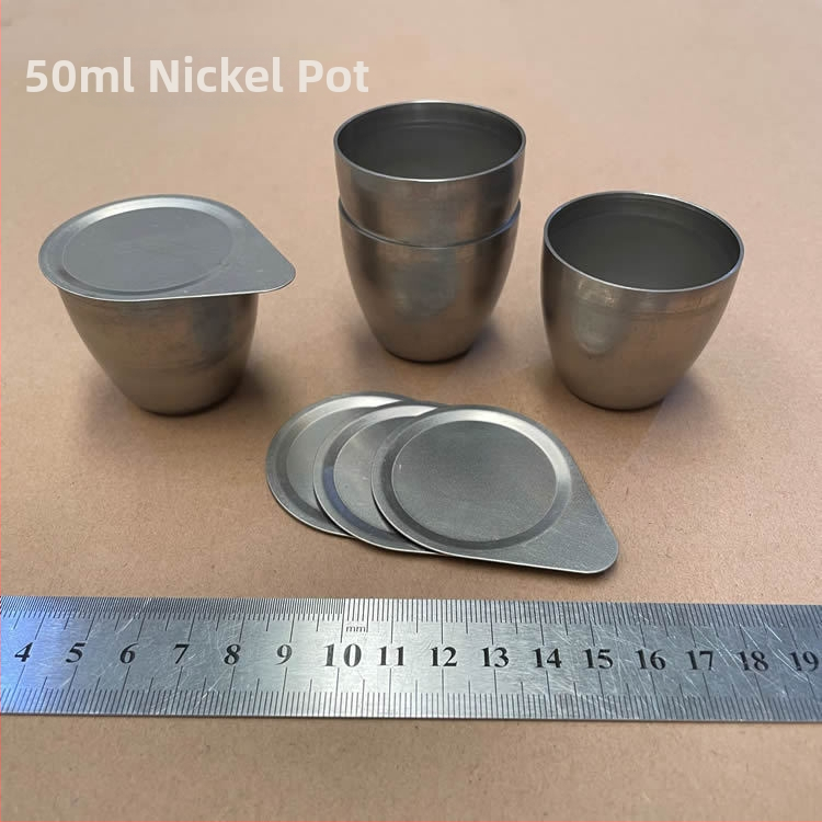 Laboratórny niklový téglik s viečkom, 30 ml a 50 ml