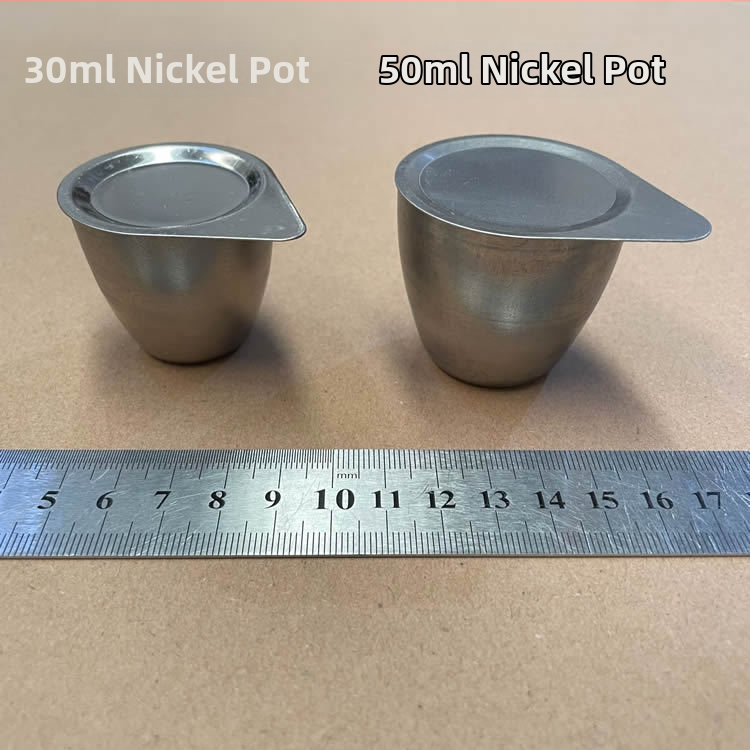 Laboratórny niklový téglik s viečkom, 30 ml a 50 ml