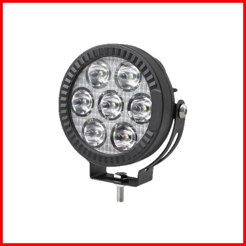 FiK motorkerékpár LED-es spotlámpa, 7 LED-del, rendkívül fényes előre világítás, 70W, IP67, 12–24V