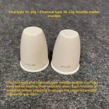 Kerámia crucible a volatilis anyagokhoz, szén típus / koksz típus, 20 ml, 33×18×40 mm, 15–20 g / 18–22 g