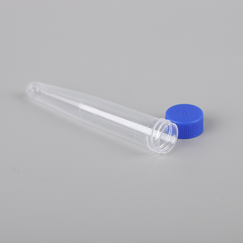 Tubă de sediment urinară de 12 ml, cu capac filet, din plastic, fund conic, graduată pentru colectarea urinei