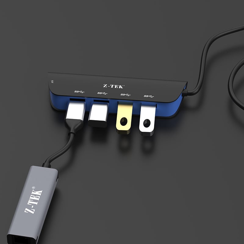 Z-TEK USB 3.0 διανομέας τεσσάρων θυρών ZY374
