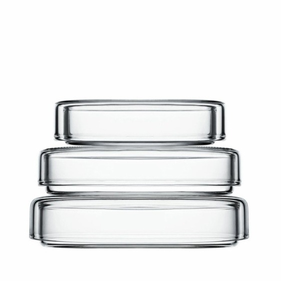 Plăci de cultură celulară din sticlă, consumabile de laborator chimic, 75/90/120 mm