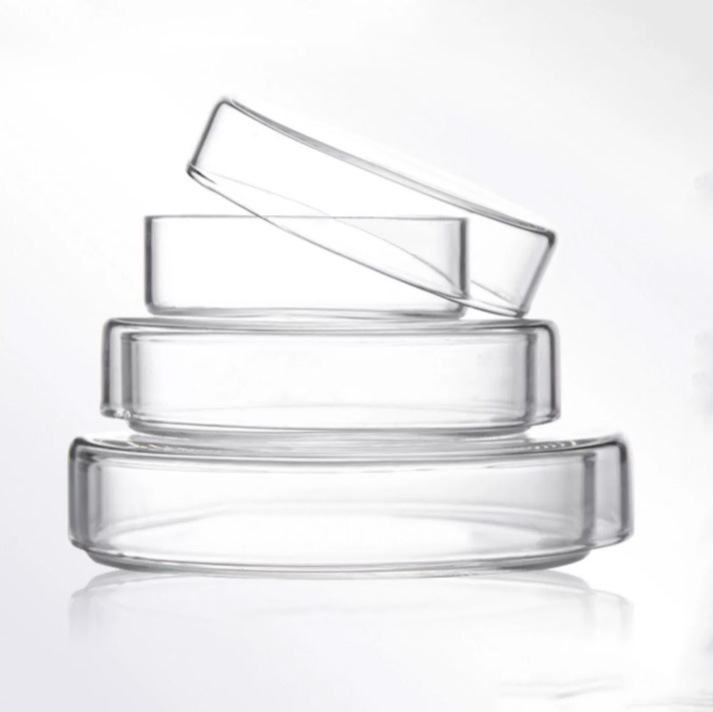Plăci de cultură celulară din sticlă, consumabile de laborator chimic, 75/90/120 mm