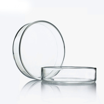 Vase pentru cultură din sticlă, sticlă borosilicată înaltă, plăci Petri din sticlă plate, diametrul 60 mm
