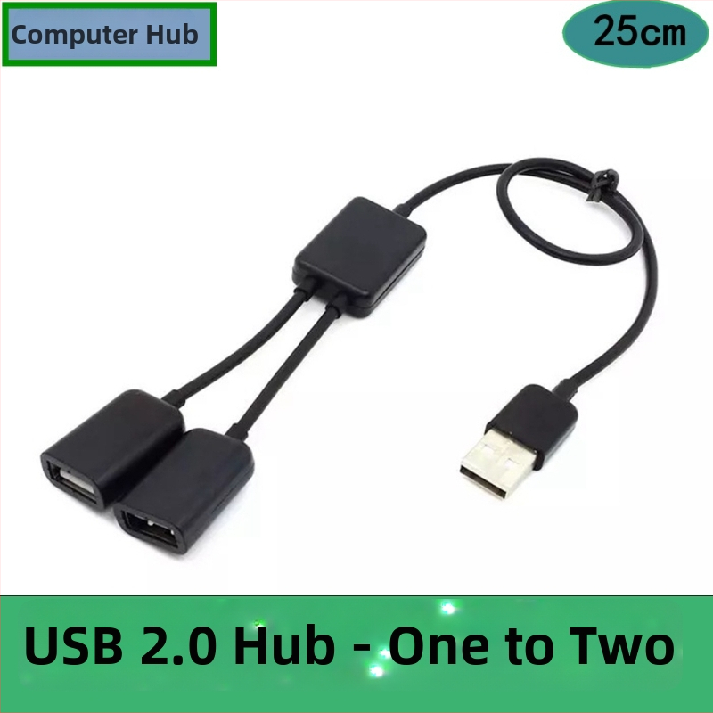 Dvojportový USB hub s 30 cm káblom pre klávesnicu a myš