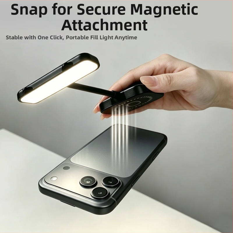 MagSafe vonkajšie magnetické výplňové svetlo na telefón s flexibilným krkom, selfie kozmetické svetlo, 3-farebná LED dióda na fotografovanie