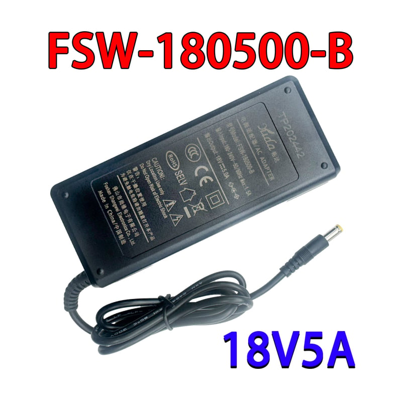 Adaptor de alimentare FSW-180500-B, 18V 5A, pentru difuzorul audio Yuda cu trolley