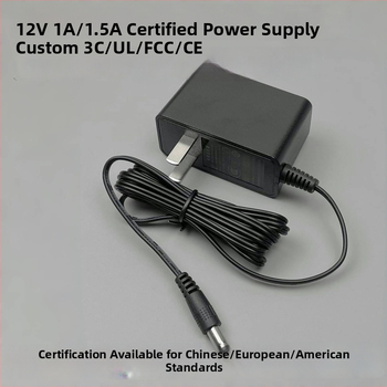 12V 1A napájací adaptér pre set-top box, LED osvetlenie a malé digitálne domáce zariadenia — adaptér pre dohľad, štandard pre USA