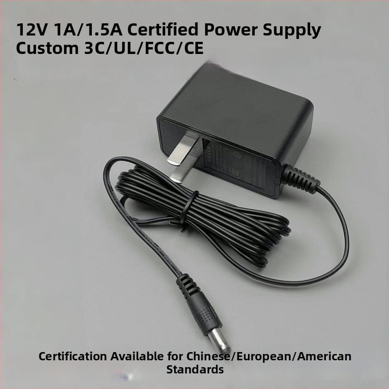 12V 1A napájací adaptér pre set-top box, LED osvetlenie a malé digitálne domáce zariadenia — adaptér pre dohľad, štandard pre USA