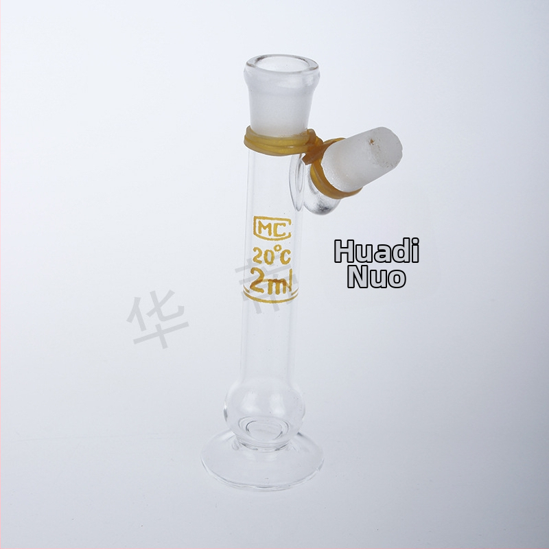 Priehľadná sklenená mikroodmerná banka s dnom, 1 ml, 2 ml, 5 ml a 10 ml