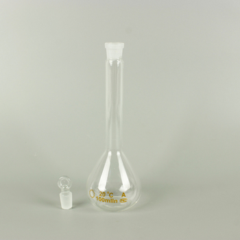 Flacon volumetric din sticlă de 100 ml pentru laborator