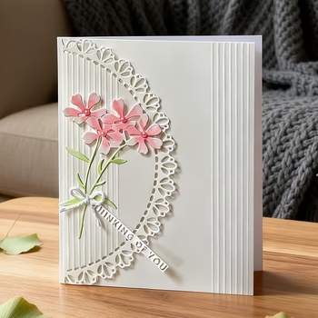 Κοπτική μήτρα με σχέδιο floral δαντέλα για περίγραμμα, ανάγλυφη μήτρα για scrapbooking