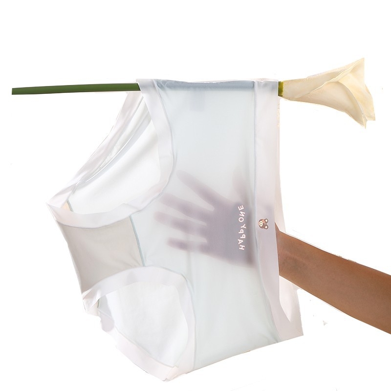 Γυναικείο εσώρουχο plus size για καλοκαίρι, ultra-thin ice silk, αντιβακτηριακό, επένδυση Mulberry μεταξιού, Μεγάλο Μέγεθος