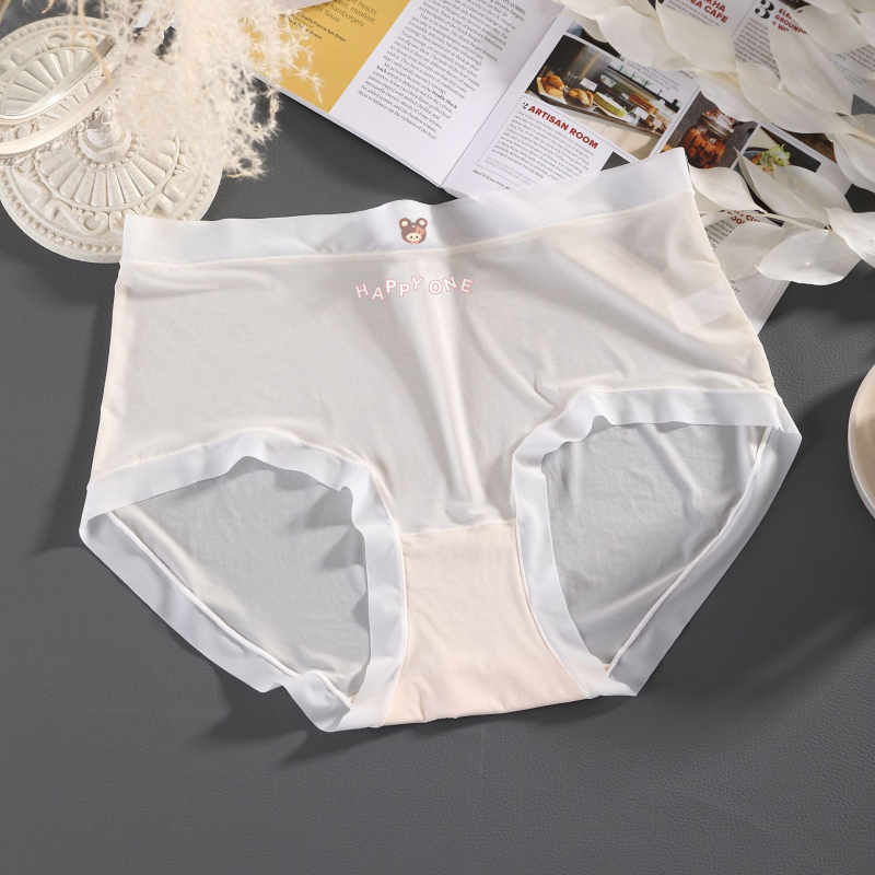 Γυναικείο εσώρουχο plus size για καλοκαίρι, ultra-thin ice silk, αντιβακτηριακό, επένδυση Mulberry μεταξιού, Μεγάλο Μέγεθος