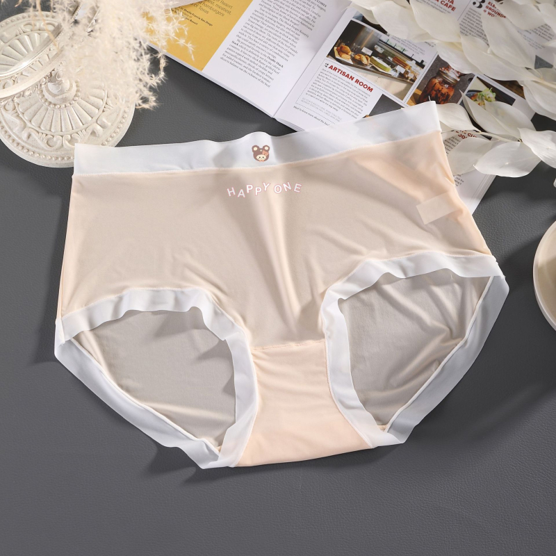 Γυναικείο εσώρουχο plus size για καλοκαίρι, ultra-thin ice silk, αντιβακτηριακό, επένδυση Mulberry μεταξιού, Μεγάλο Μέγεθος