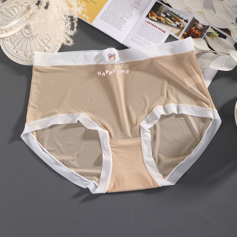 Γυναικείο εσώρουχο plus size για καλοκαίρι, ultra-thin ice silk, αντιβακτηριακό, επένδυση Mulberry μεταξιού, Μεγάλο Μέγεθος