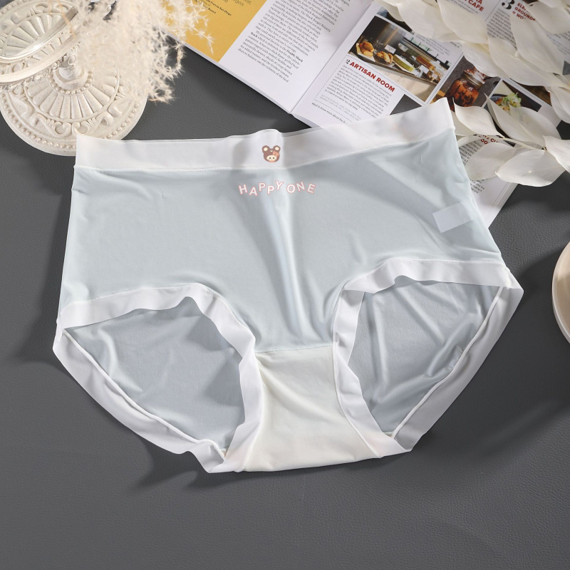 Γυναικείο εσώρουχο plus size για καλοκαίρι, ultra-thin ice silk, αντιβακτηριακό, επένδυση Mulberry μεταξιού, Μεγάλο Μέγεθος