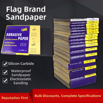 Brúsny papier z karbidu kremíka Flag Brand, zrnitosť 2000, mokré/suché listy na leštenie automobilov, kovov a nehrdzavejúcej ocele