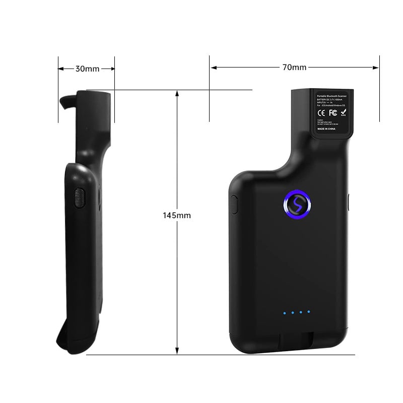 Elite HC101D Ασύρματος Bluetooth 2D Χειρός Σαρωτής με Κλιπ για Κινητό, για Εφοδιαστική Αλυσίδα