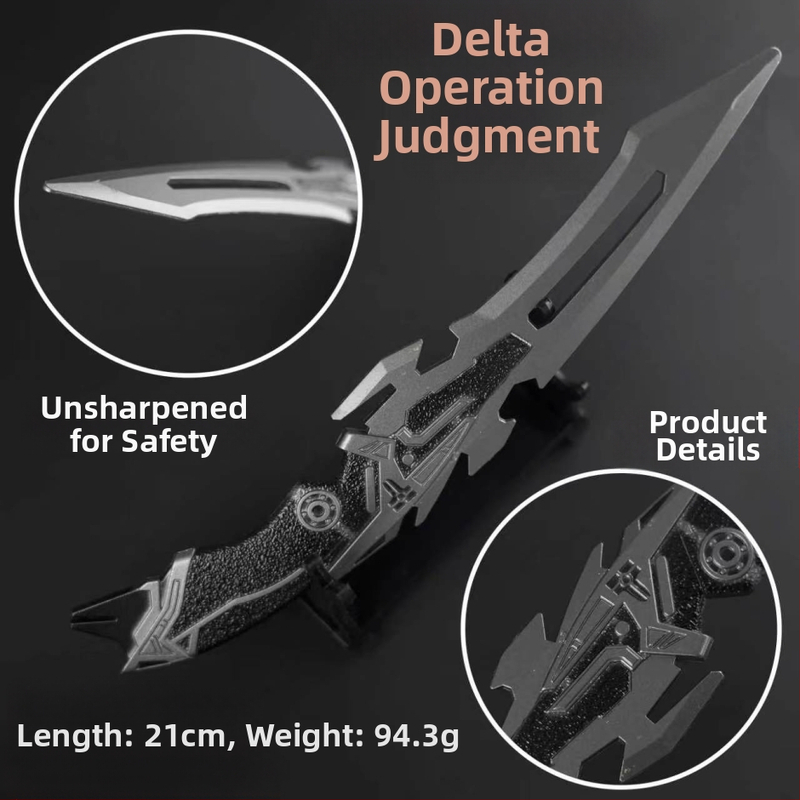 Figúrka zbrane Delta Game, zliatina 22 cm – nôž Judgment